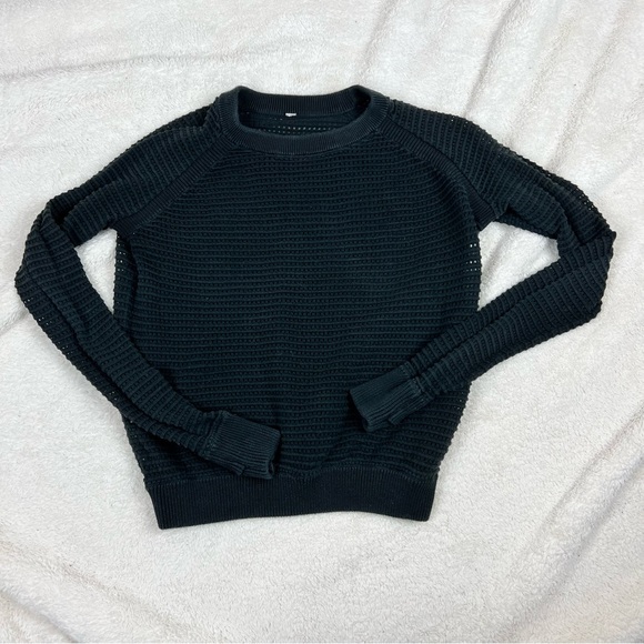 Lululemon Black Devi Crew Pointelle Sweater 2-4 - Picture 9 of 15